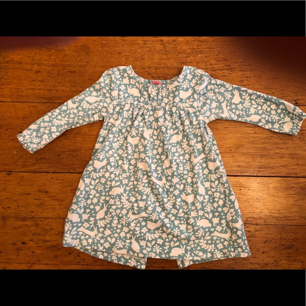 Baby Boden cotton button down Easter bunny dress